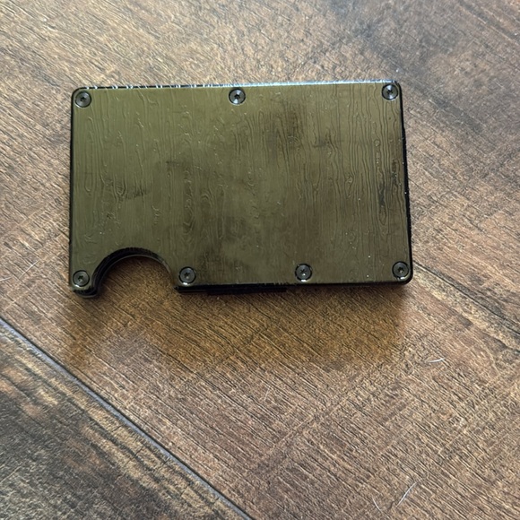 Rugged Metal Wallet with Black Strap - Picture 2 of 3